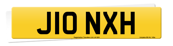 Registration number J10 NXH